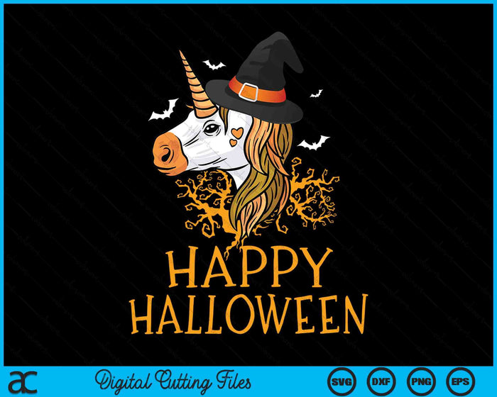 Unicorn Halloween Happy Unicorn Halloween Costume SVG PNG Digital Cutting File