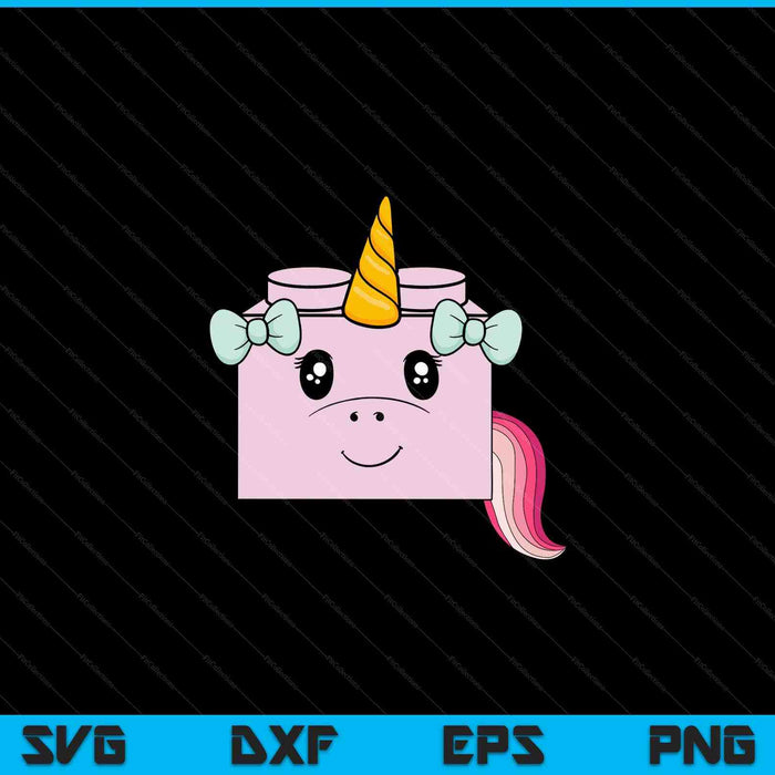 Unicorn lover master builder bricks building blocks SVG cut file