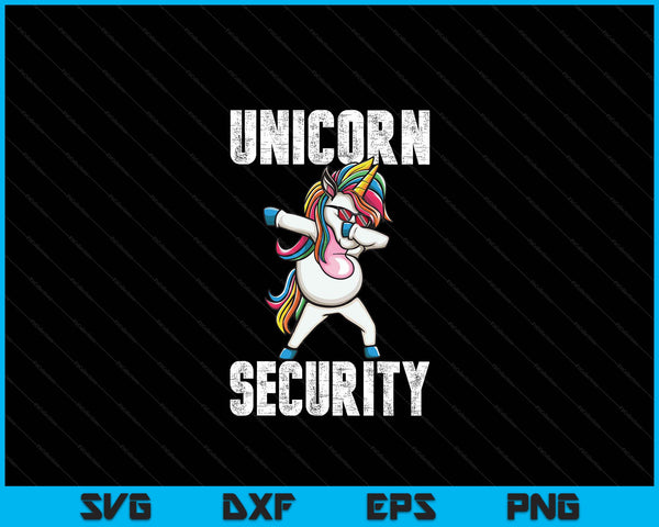 Unicorn security dad mom daughter adult unicorn costume SVG cut file