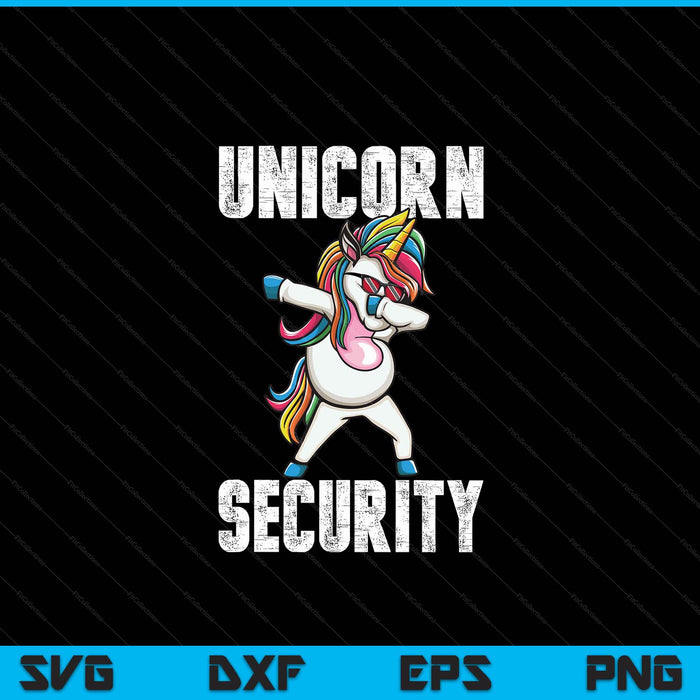 Unicorn security dad mom daughter adult unicorn costume SVG cut file