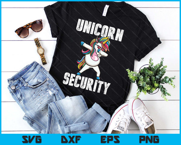 Unicorn Security Dad Mom Daughter Adult Unicorn Costume Gift SVG PNG Digital Printable Files