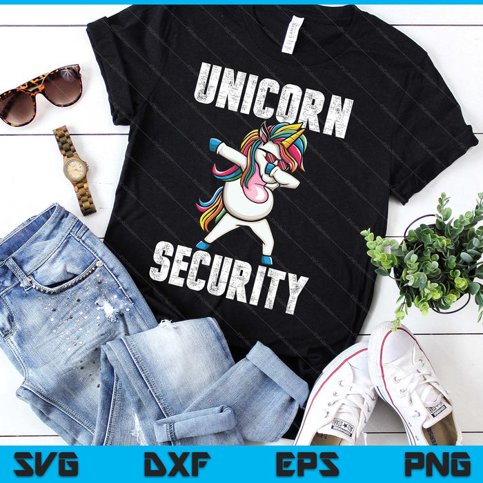 Unicorn Security Dad Mom Daughter Adult Unicorn Costume Gift SVG PNG Digital Printable Files