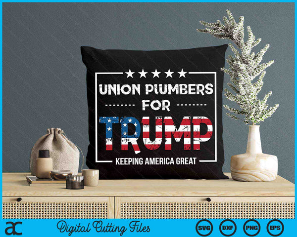 Union Loodgieters voor Trump die Amerika grote SVG PNG digitale snijbestanden houdt