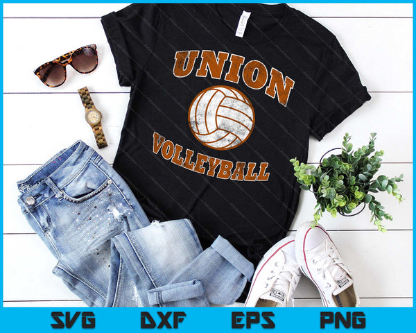 Union Volleyball Vintage Distressed SVG PNG Digital Cutting Files