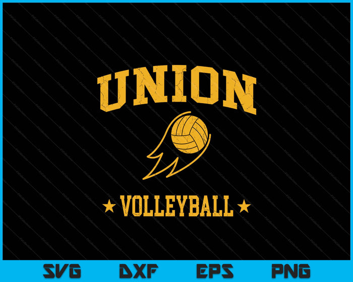 Union Volleyball Vintage Gameday Retro Volleyball Lover SVG PNG Digital Printable Files