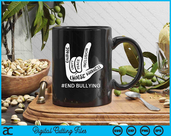 Unity Day Anti Bully Love Sign School End Bullying Orange SVG PNG Digital Printable Files