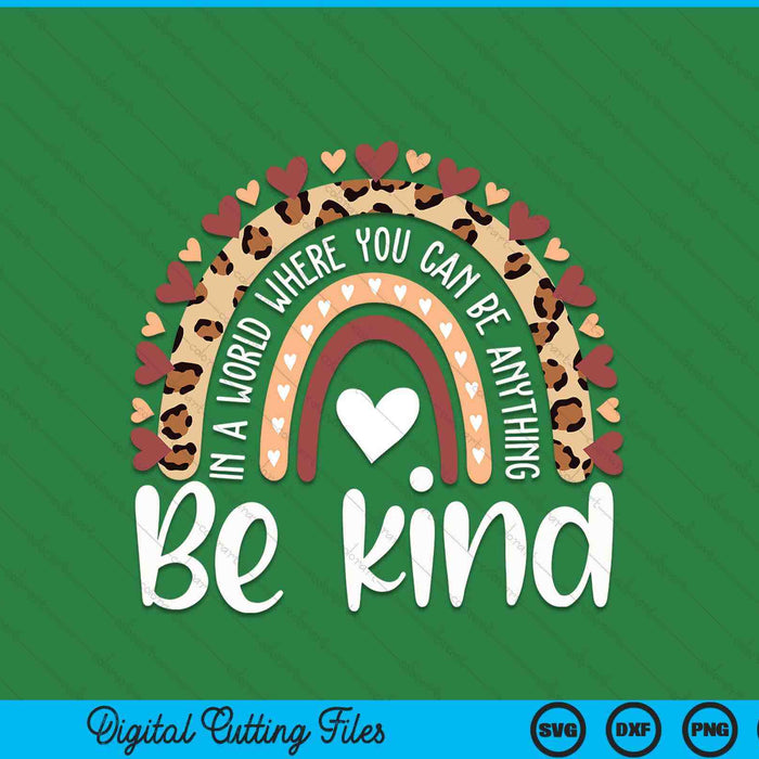 Unity day orange anti bullying leopard rainbow SVG cut file