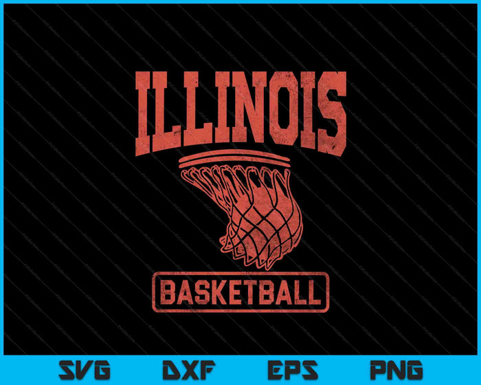 Illinois Fighting Illini Basketball SVG PNG Digital Download