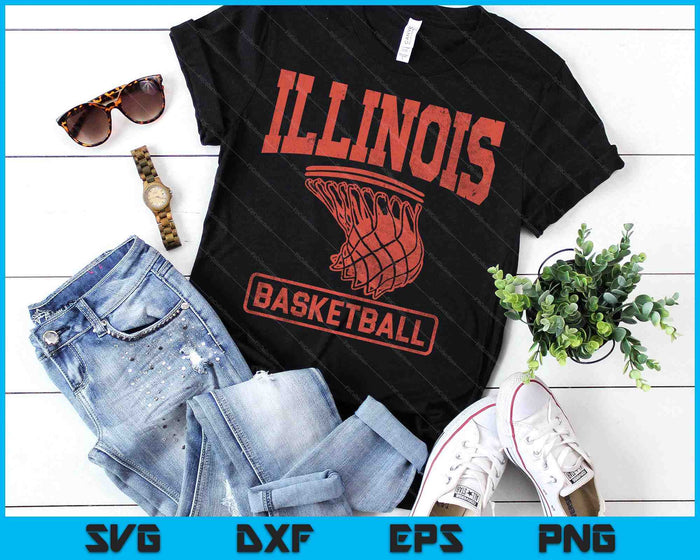 Illinois Fighting Illini Basketball SVG PNG Digital Download