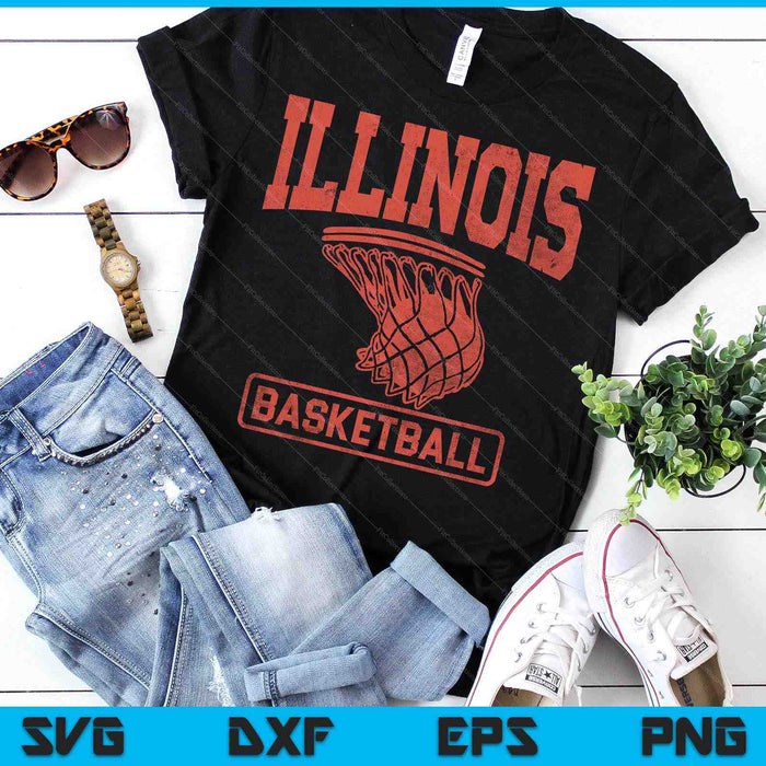 Illinois Fighting Illini Basketball SVG PNG Digital Download