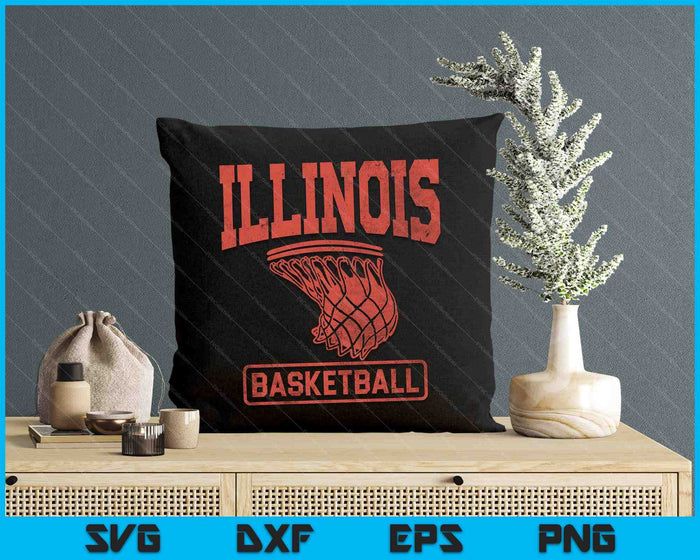 Illinois Fighting Illini Basketball SVG PNG Digital Download