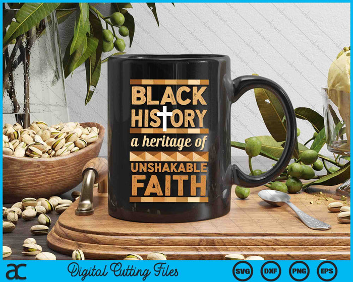 Unshakeable Faith Black History Month Women Men Kids SVG PNG Digital Printable Files