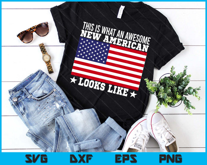 Us Citizenship Decoration Gift American New Usa Citizen Flag SVG PNG Digital Printable Files