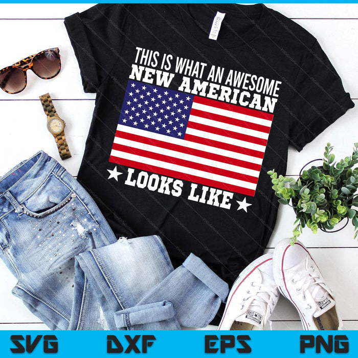 Us Citizenship Decoration Gift American New Usa Citizen Flag SVG PNG Digital Printable Files