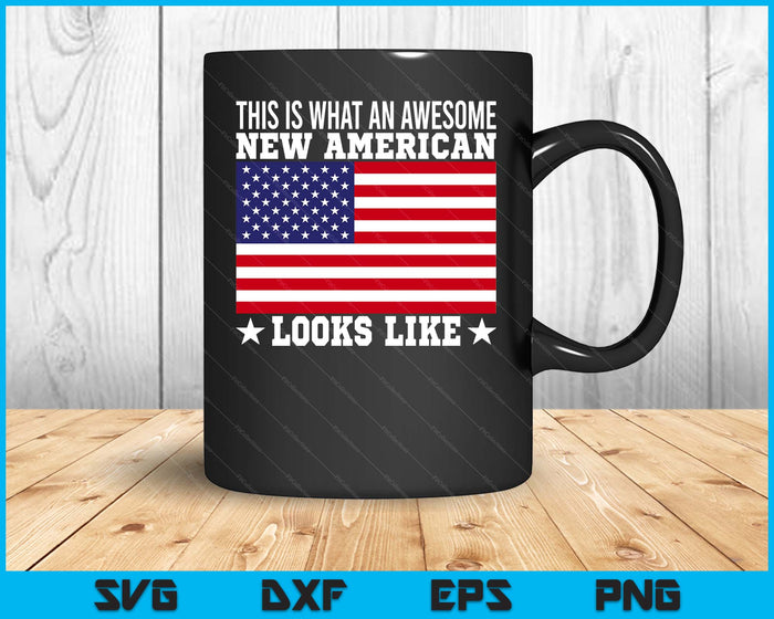 Us Citizenship Decoration Gift American New Usa Citizen Flag SVG PNG Digital Printable Files
