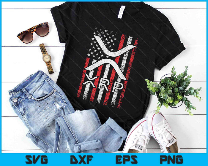 Us Flag Cryptocurrency Blockchain Xrp Crypto Investor SVG PNG Digital Printable Files