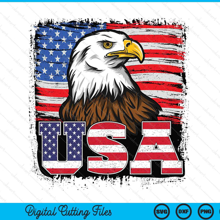 USA bald eagle 4th of July SVG cut file