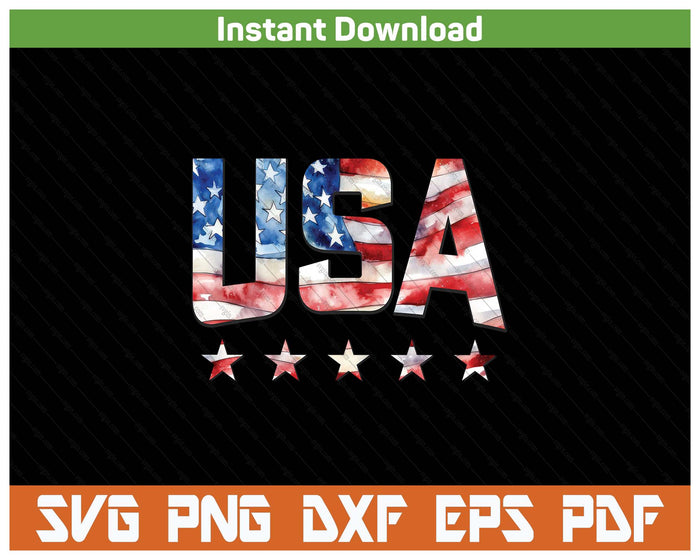 USA Flag Patriotic 4th Of July American Flag Independence Day SVG PNG