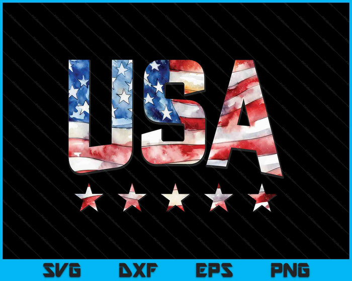 Usa Flag Patriotic 4th Of July Usa American Flag SVG PNG Digital Printable Files