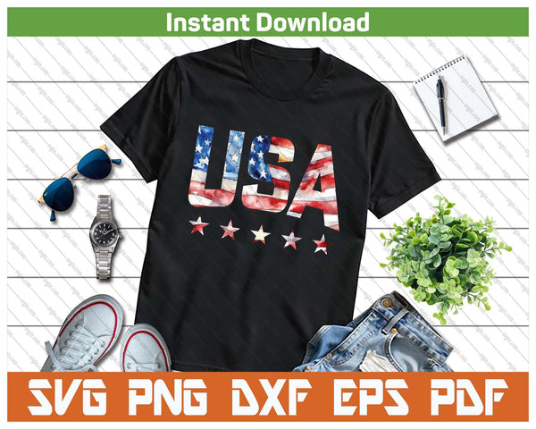 USA Flag Patriotic 4th Of July American Flag Independence Day SVG PNG
