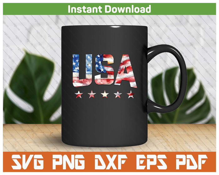 USA Flag Patriotic 4th Of July American Flag Independence Day SVG PNG