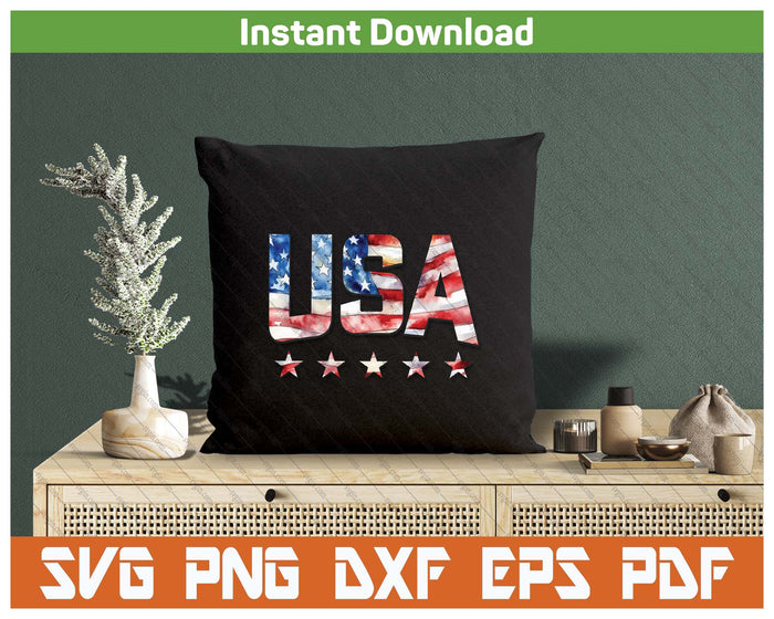 USA Flag Patriotic 4th Of July American Flag Independence Day SVG PNG
