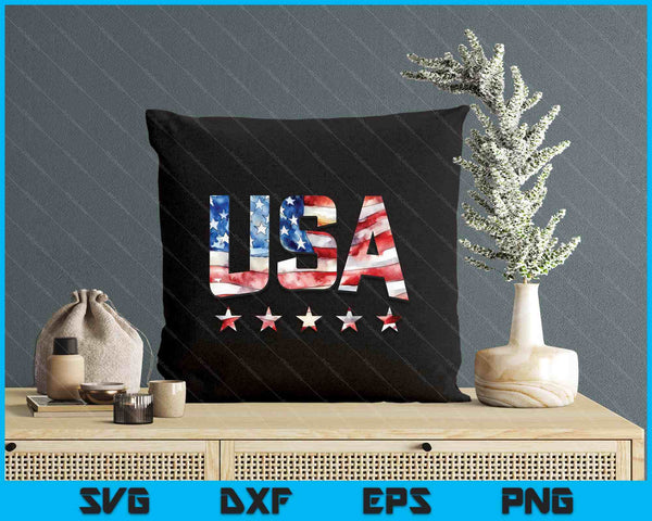 Usa Flag Patriotic 4th Of July Usa American Flag SVG PNG Digital Printable Files