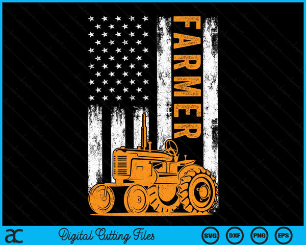 Usa Flag Patriotic Farmer American Flag SVG PNG Digital Cutting Files