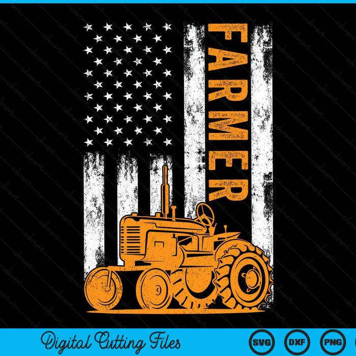 Usa Flag Patriotic Farmer American Flag SVG PNG Digital Cutting Files