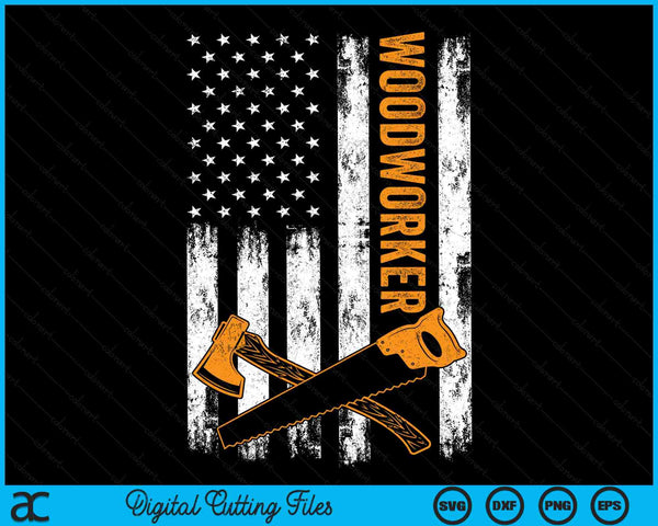 USA vlag patriottische schrijnwerker Amerikaanse vlag SVG PNG digitale snijden-bestanden