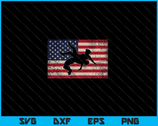 Usa Flag Wrestling American Flag Wrestling Wrestle Gift SVG PNG Cutting Printable Files