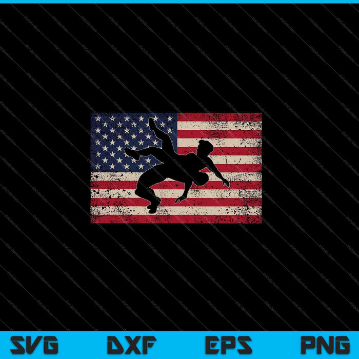 USA vlag worstelen Amerikaanse vlag worstelen worstelen cadeau SVG PNG snijden afdrukbare bestanden