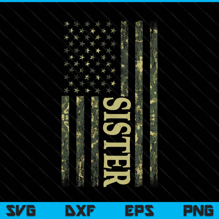 USA patriotic sister Mother's Day American flag 4th of July sister SVG PNG cut file for Cricut