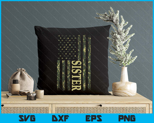 Usa Patriotic Sister Mother's Day American Flag 4th Of July Sister SVG PNG Digital Printable Files
