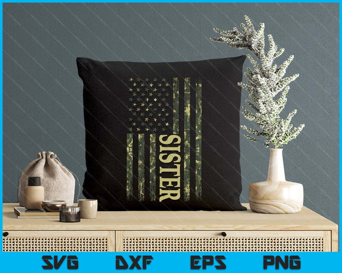 Usa Patriotic Sister Mother's Day American Flag 4th Of July Sister SVG PNG Digital Printable Files