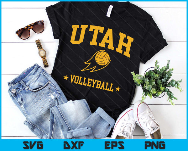 Utah  Volleyball Vintage Gameday Retro Volleyball Lover SVG PNG Digital Printable Files