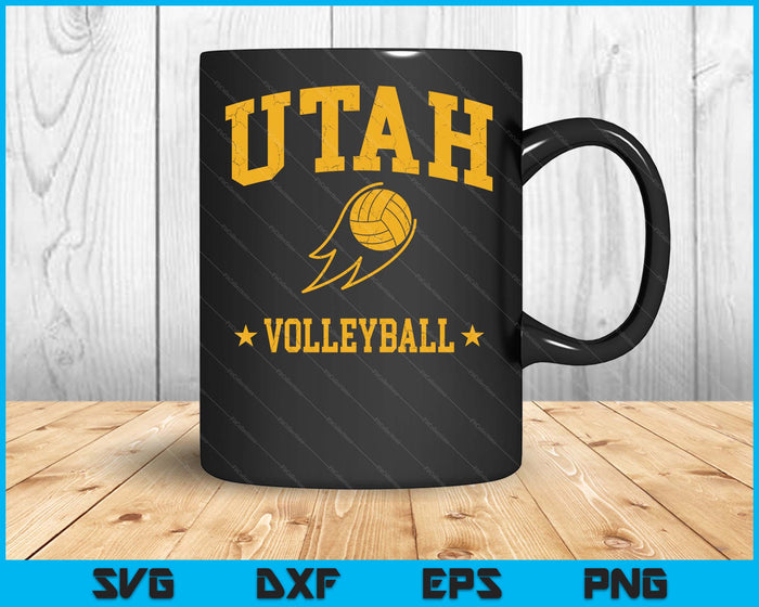 Utah  Volleyball Vintage Gameday Retro Volleyball Lover SVG PNG Digital Printable Files
