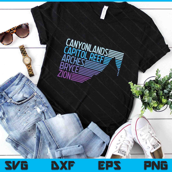 Utahs The Mighty Five National Parks SVG PNG Digital Printable Files