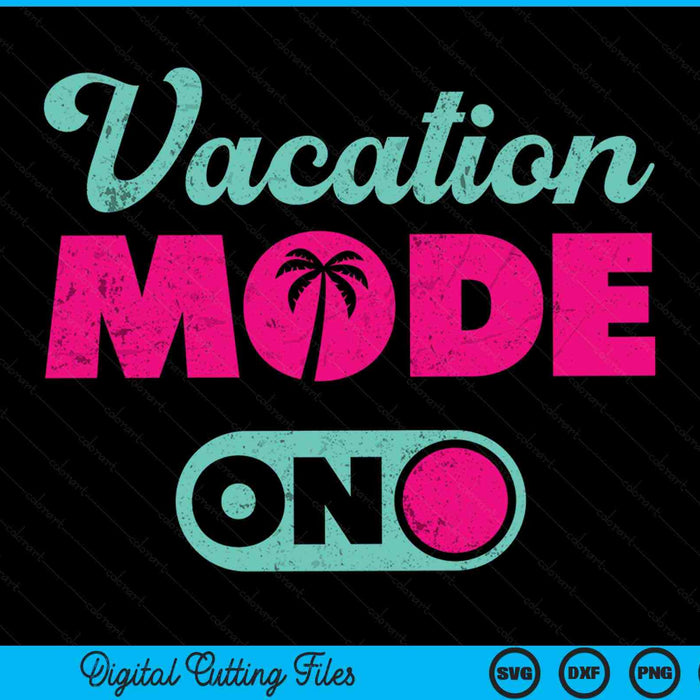 Vacation mode on summer travel traveling mode SVG cut file