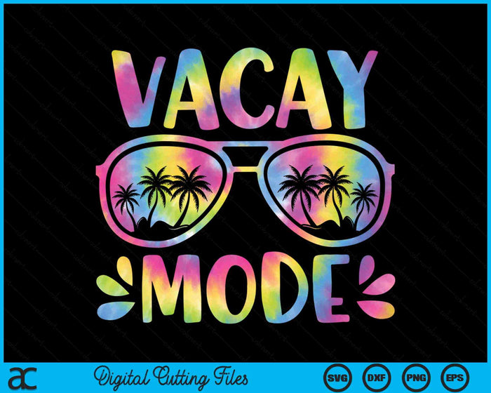 Vacay Mode Palm Tree Beach Vacation Summer Getaway Holiday SVG PNG Digital Cutting Files