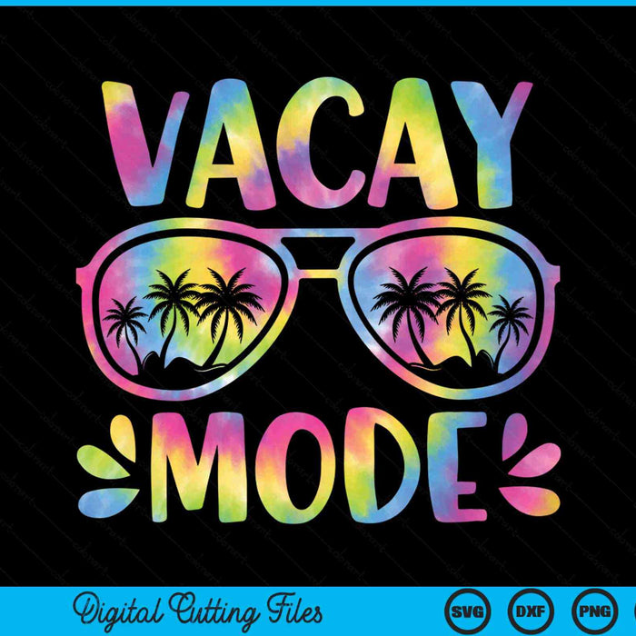 Vacay Mode Palm Tree Beach Vacation Summer Getaway Holiday SVG PNG Digital Cutting Files