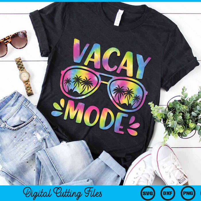 Vacay Mode Palm Tree Beach Vacation Summer Getaway Holiday SVG PNG Digital Cutting Files