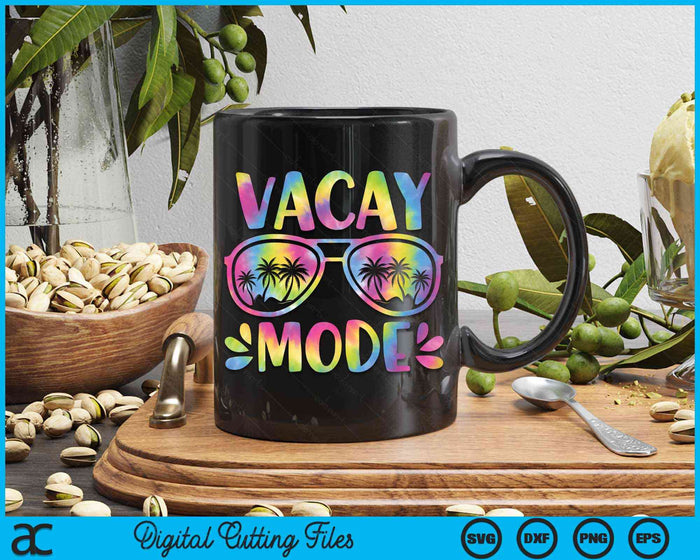 Vacay Mode Palm Tree Beach Vacation Summer Getaway Holiday SVG PNG Digital Cutting Files