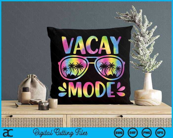 Vacay Mode Palm Tree Beach Vacation Summer Getaway Holiday SVG PNG Digital Cutting Files