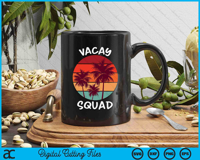 Vacay Squad Summer Vacation Family Friends Trip Palm Trees SVG PNG Digital Cutting Files