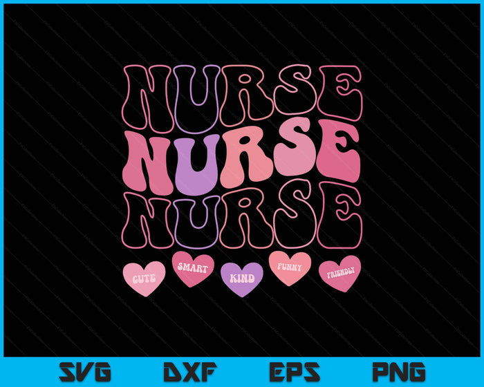 Valentine ER ICU NICU RN Nurses Women Retro Nursing Medical SVG PNG Digital Printable Files