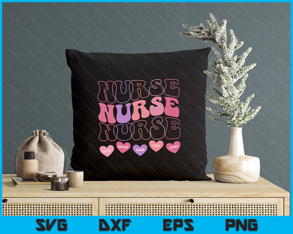 Valentine ER ICU NICU RN Nurses Women Retro Nursing Medical SVG PNG Digital Printable Files