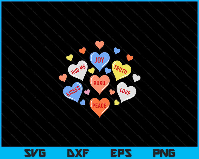 Valentijnsdag hart snoep jongens meisjes kinderen SVG PNG digitale afdrukbare bestanden