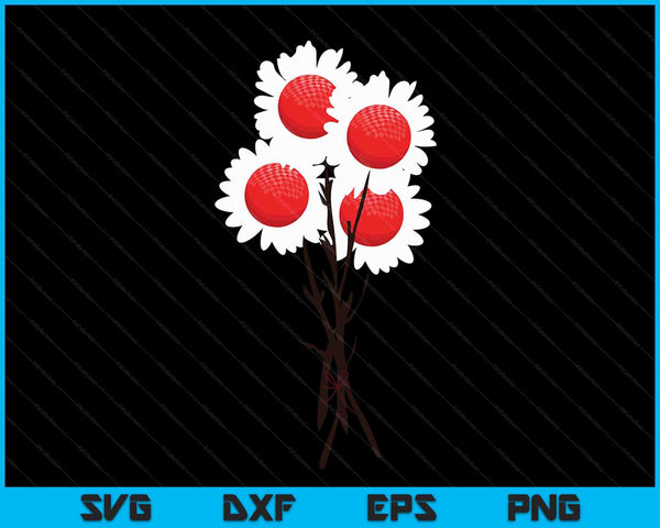 Valentine's Mother's Day Dodgeball Flower Bouquet Pretty SVG PNG Digital Cutting Files