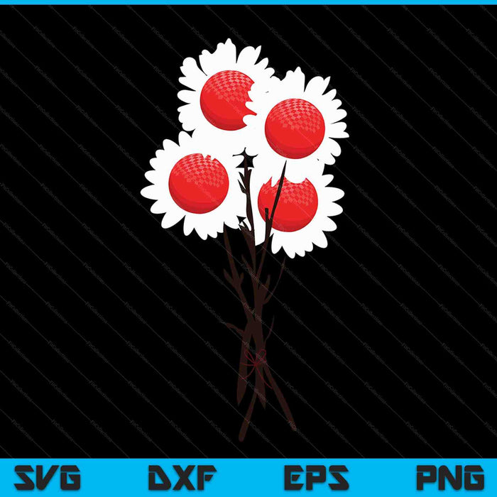 Valentine's Mother's Day dodgeball flower bouquet pretty SVG cut file